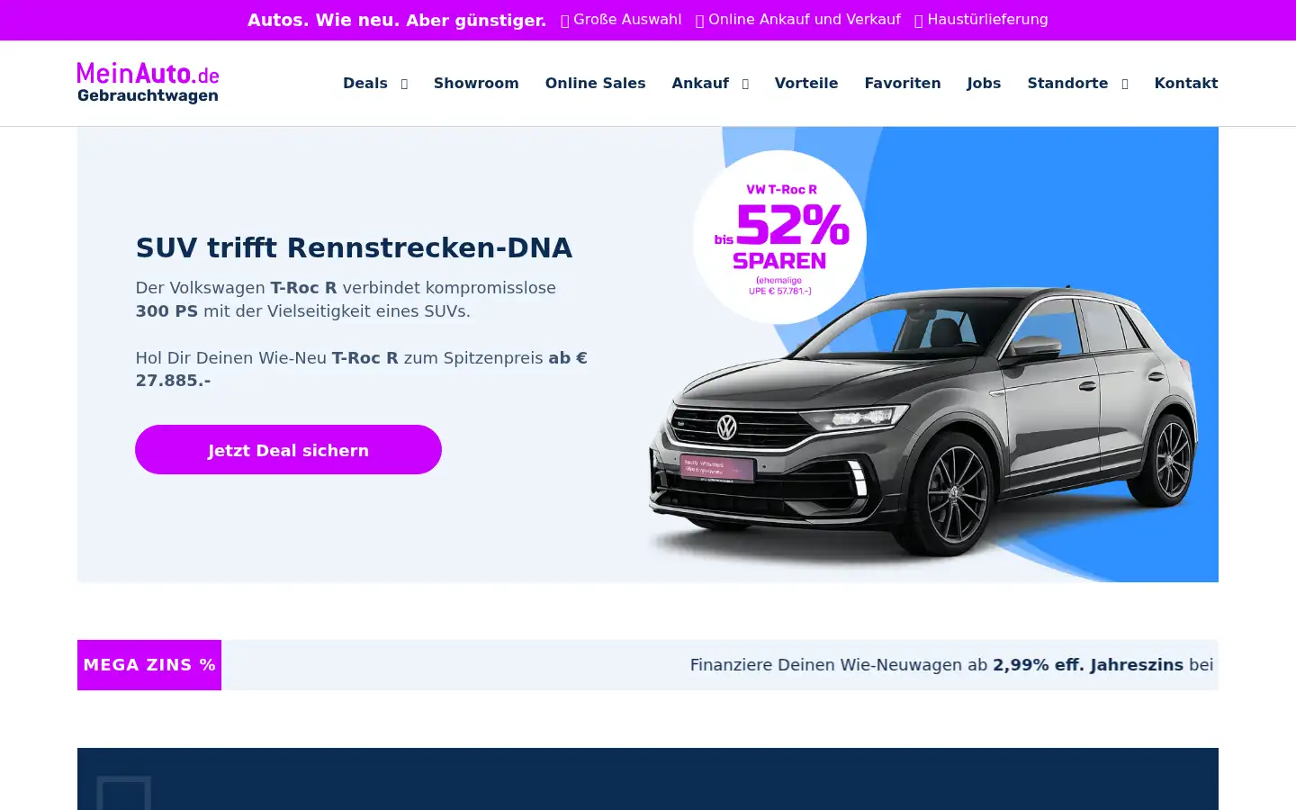 Screenshot of meinauto-gebrauchtwagen.de