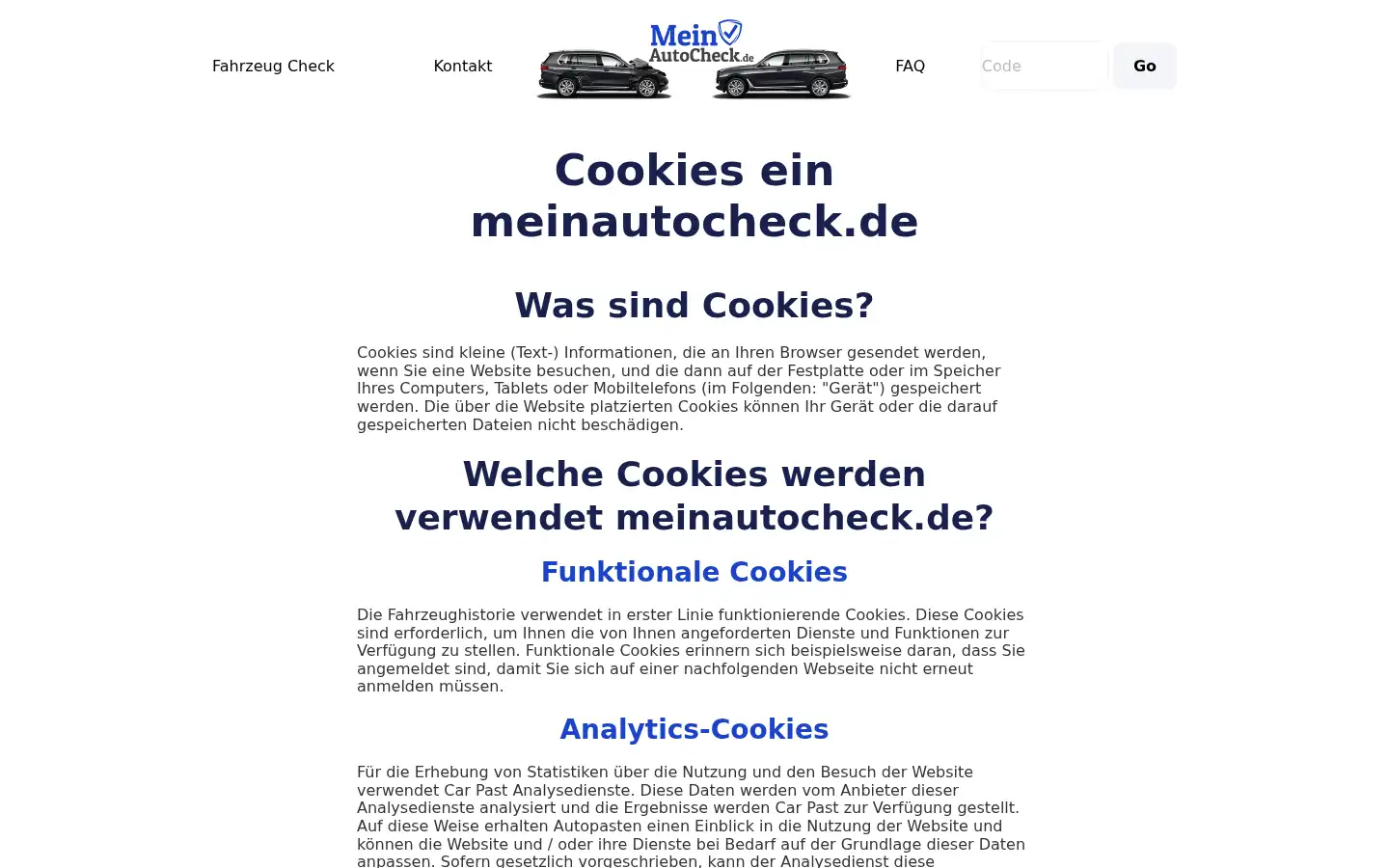 Screenshot of meinautocheck.de
