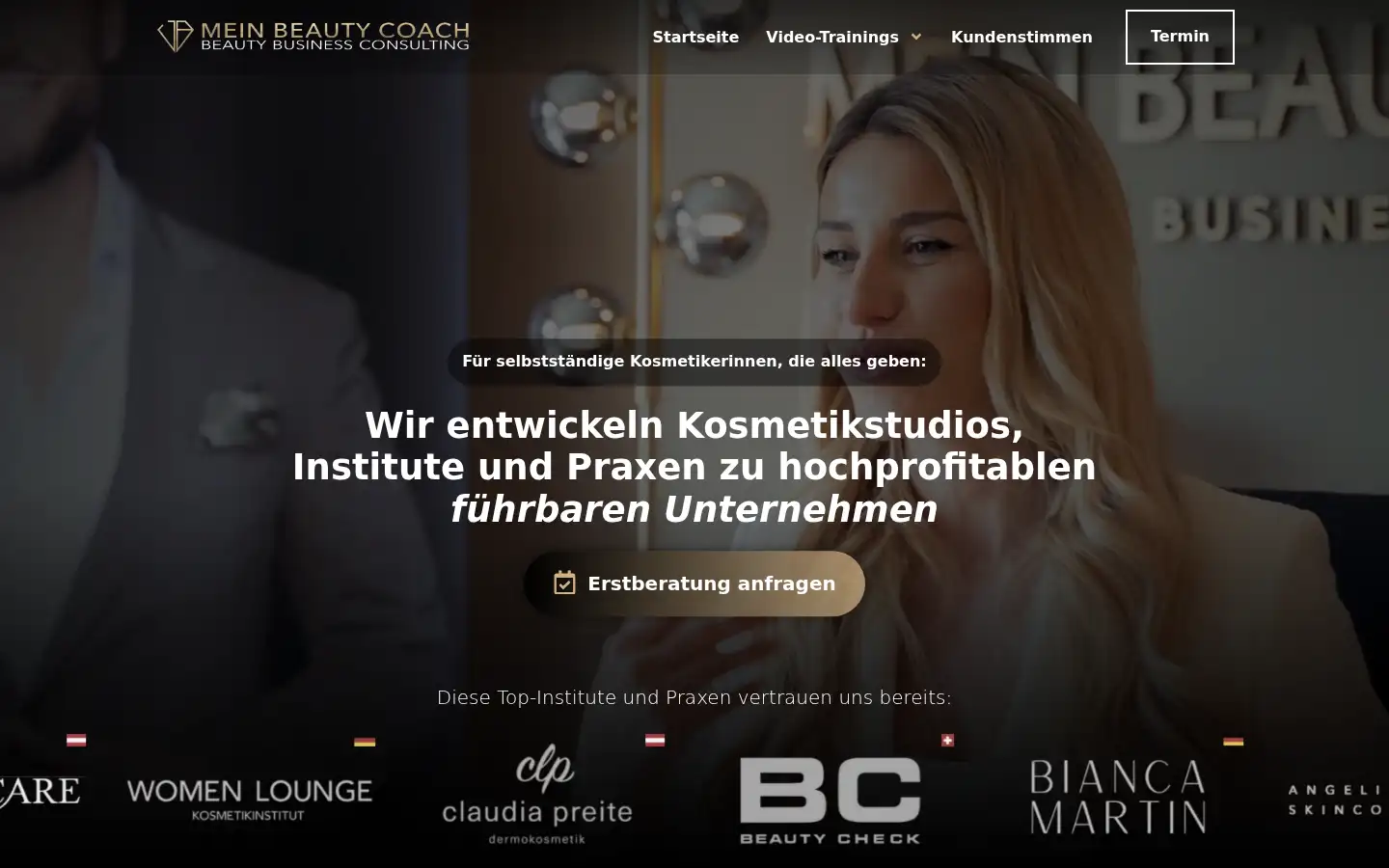 Screenshot of meinbeauty.coach
