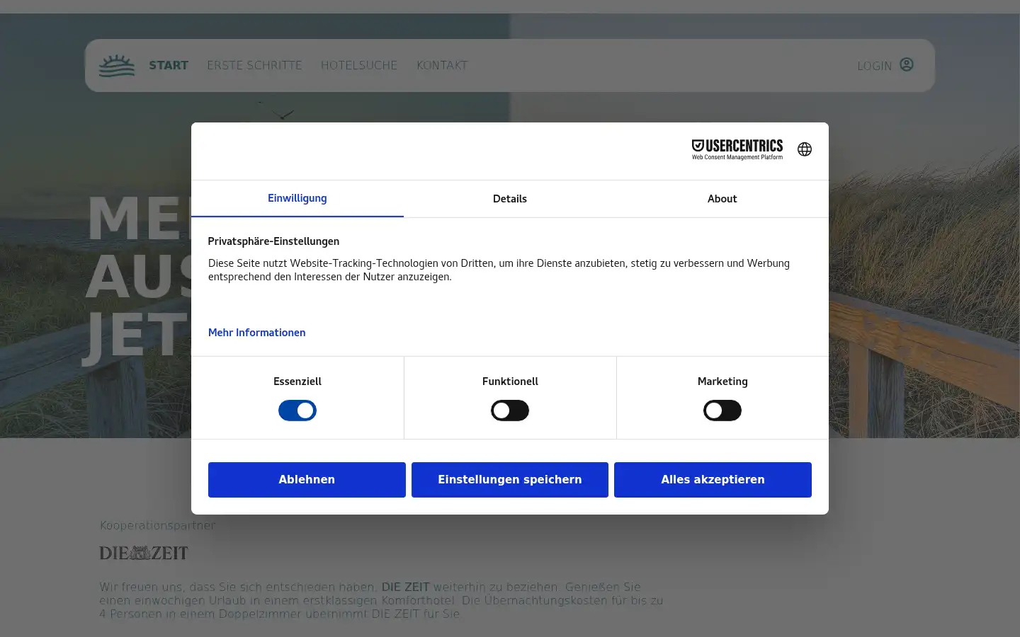Screenshot of meine-auszeit-jetzt.de