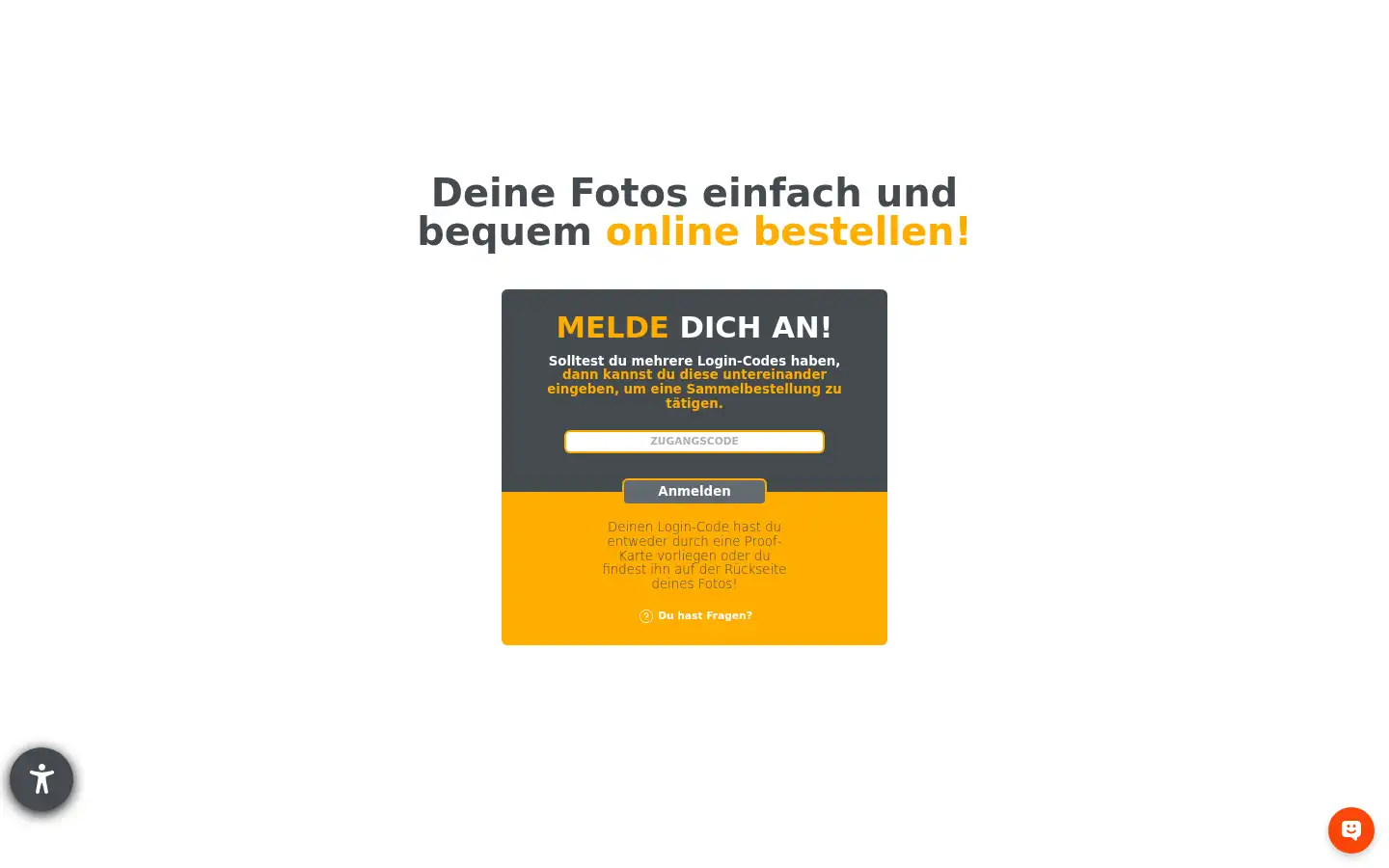 Screenshot of meine-fotobestellung.de