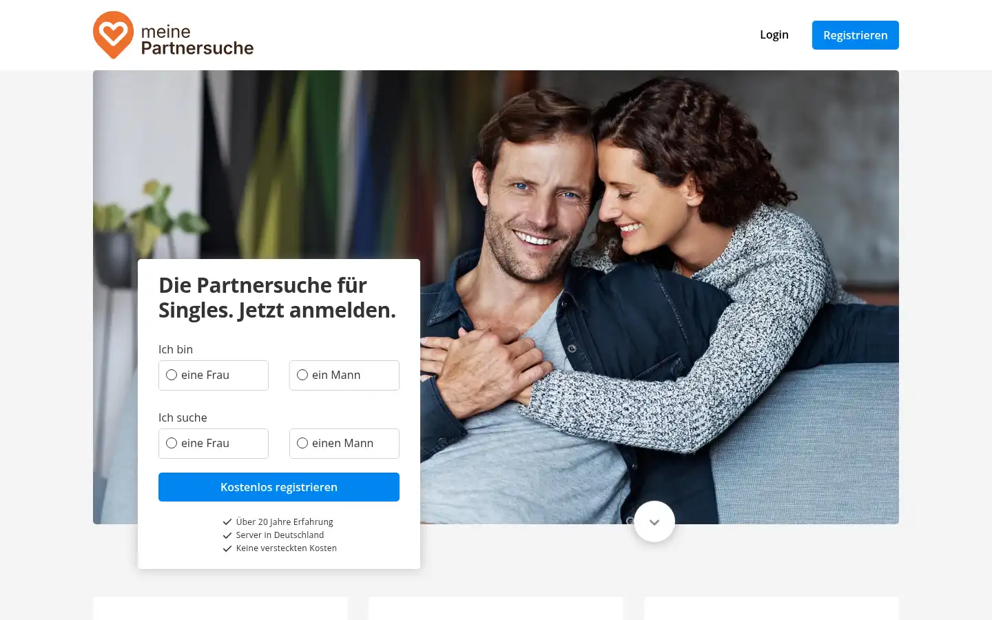 Screenshot of meine-partnersuche.de