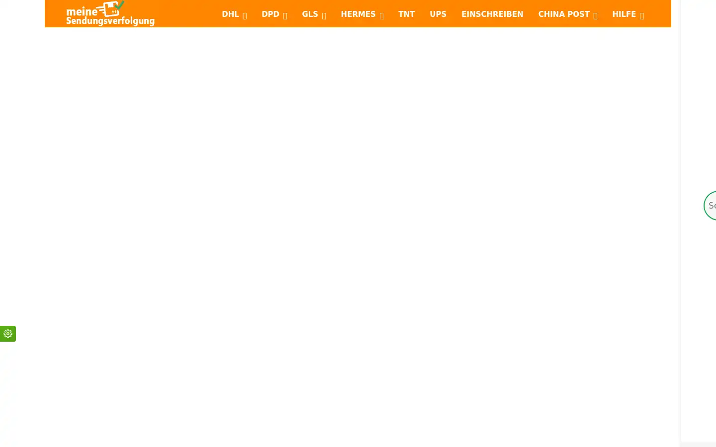 Screenshot of meine-sendungsverfolgung.de