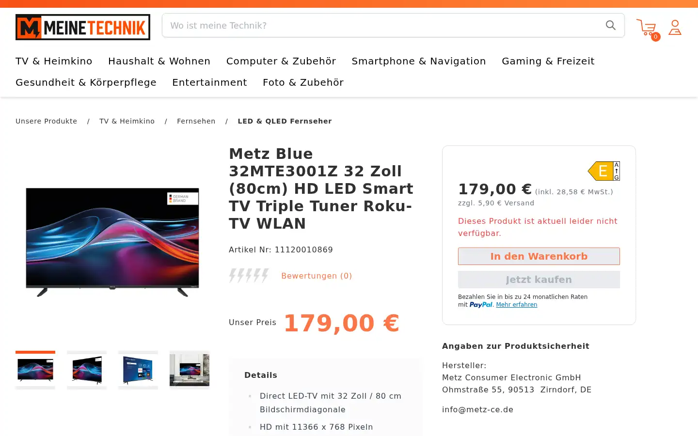 Screenshot of meine-technik.de