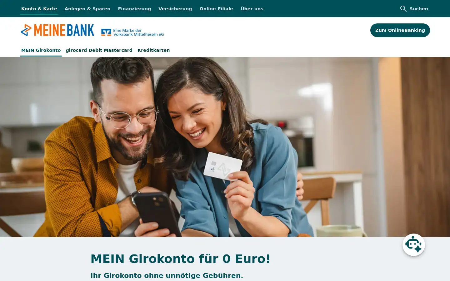 Screenshot of meinebank.de