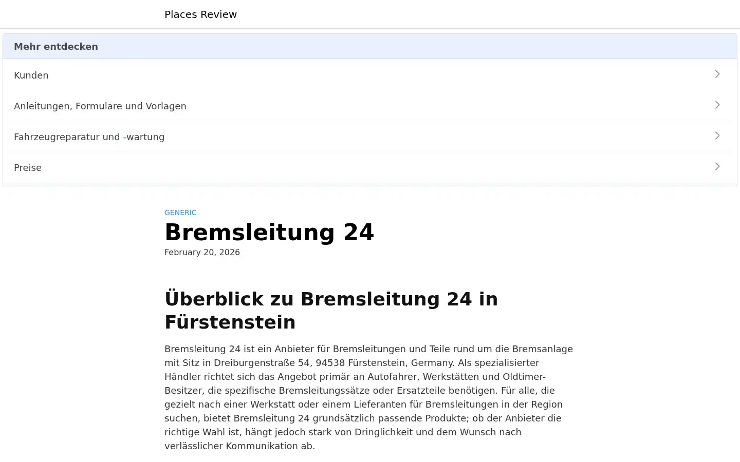 Screenshot of meinebremsleitung.de