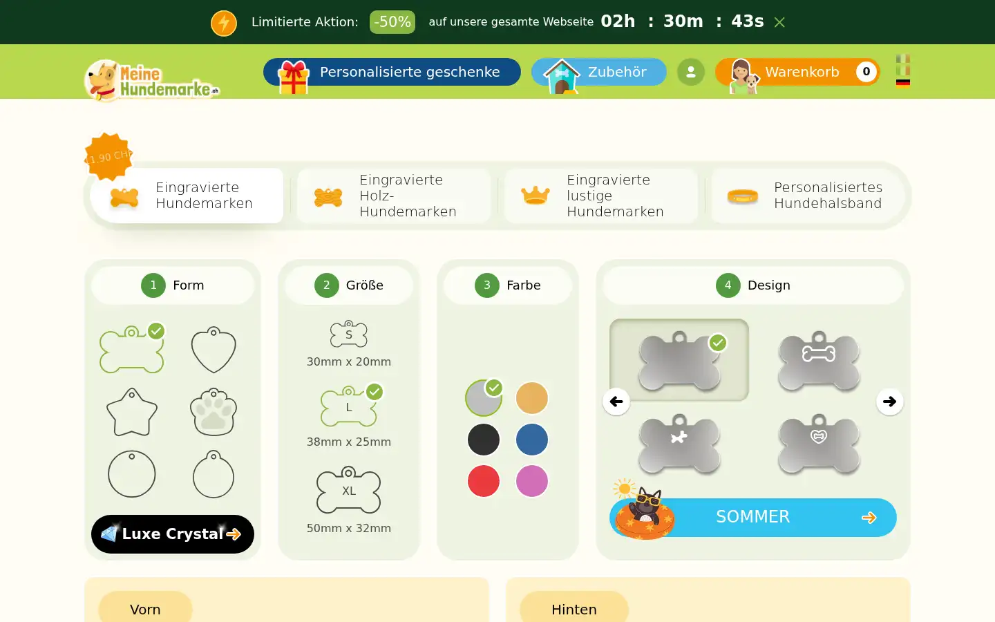 Screenshot of meinehundemarke.ch