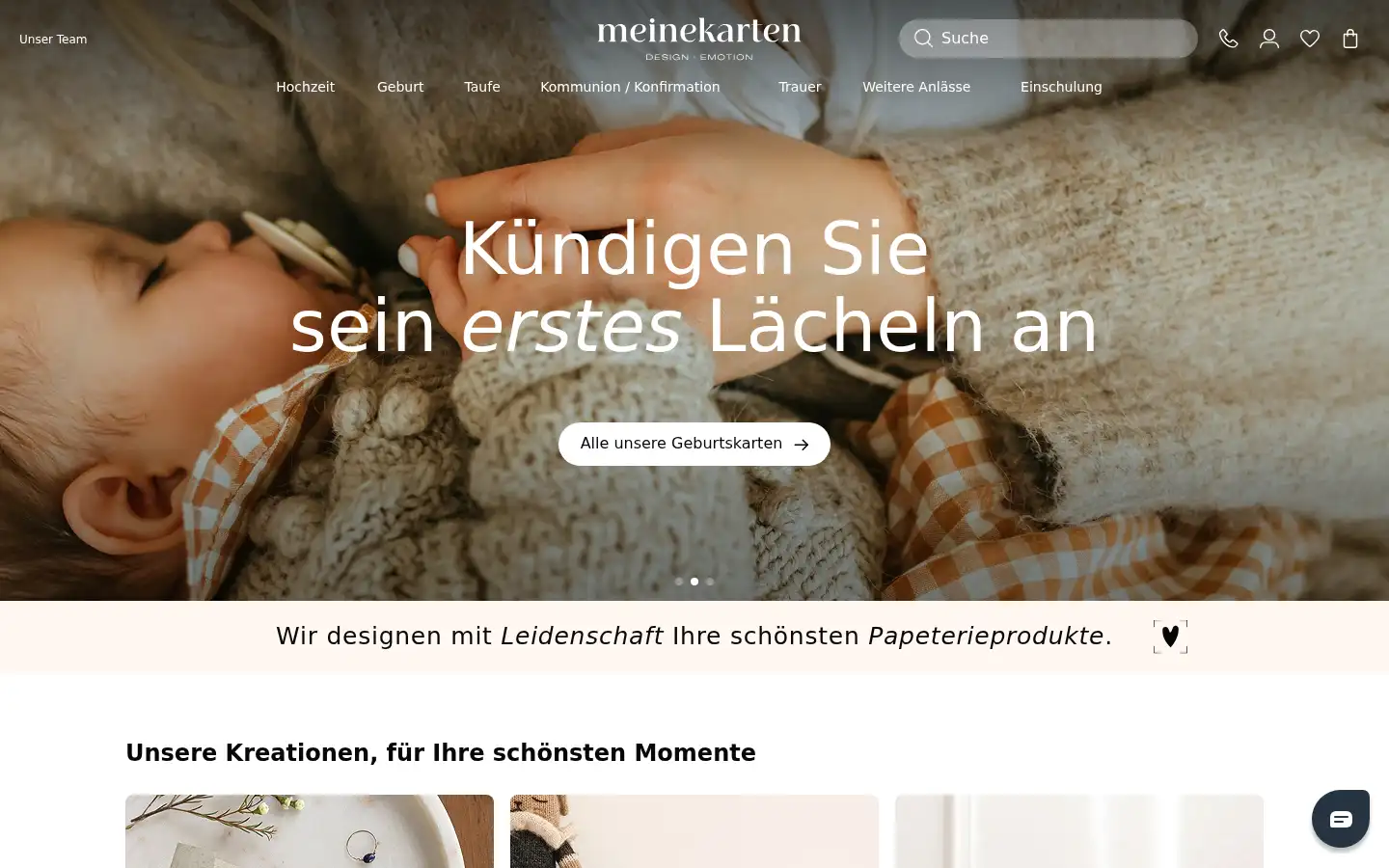 Screenshot of meinekarten.de