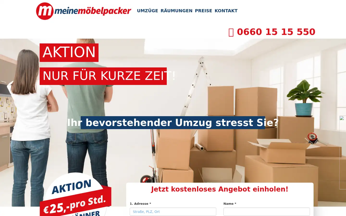Screenshot of meinemoebelpacker.at