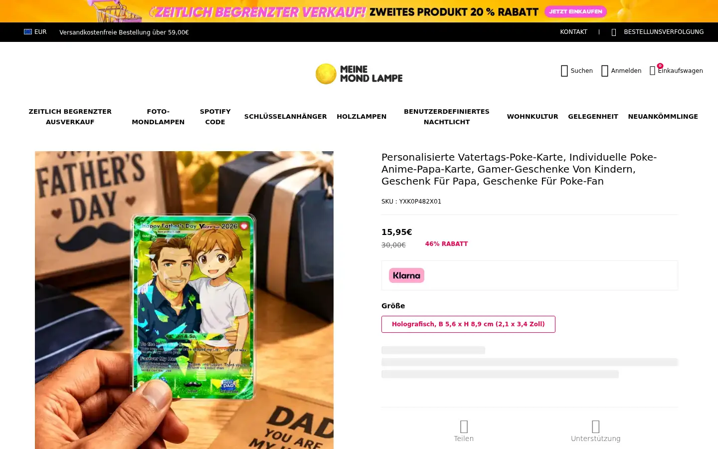 Screenshot of meinemondlampe.de