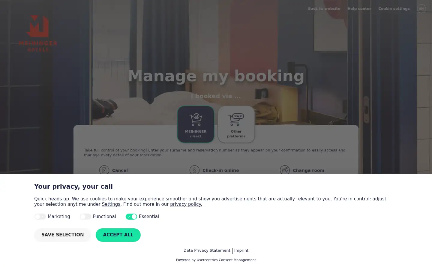 Screenshot of meininger-hotels.com