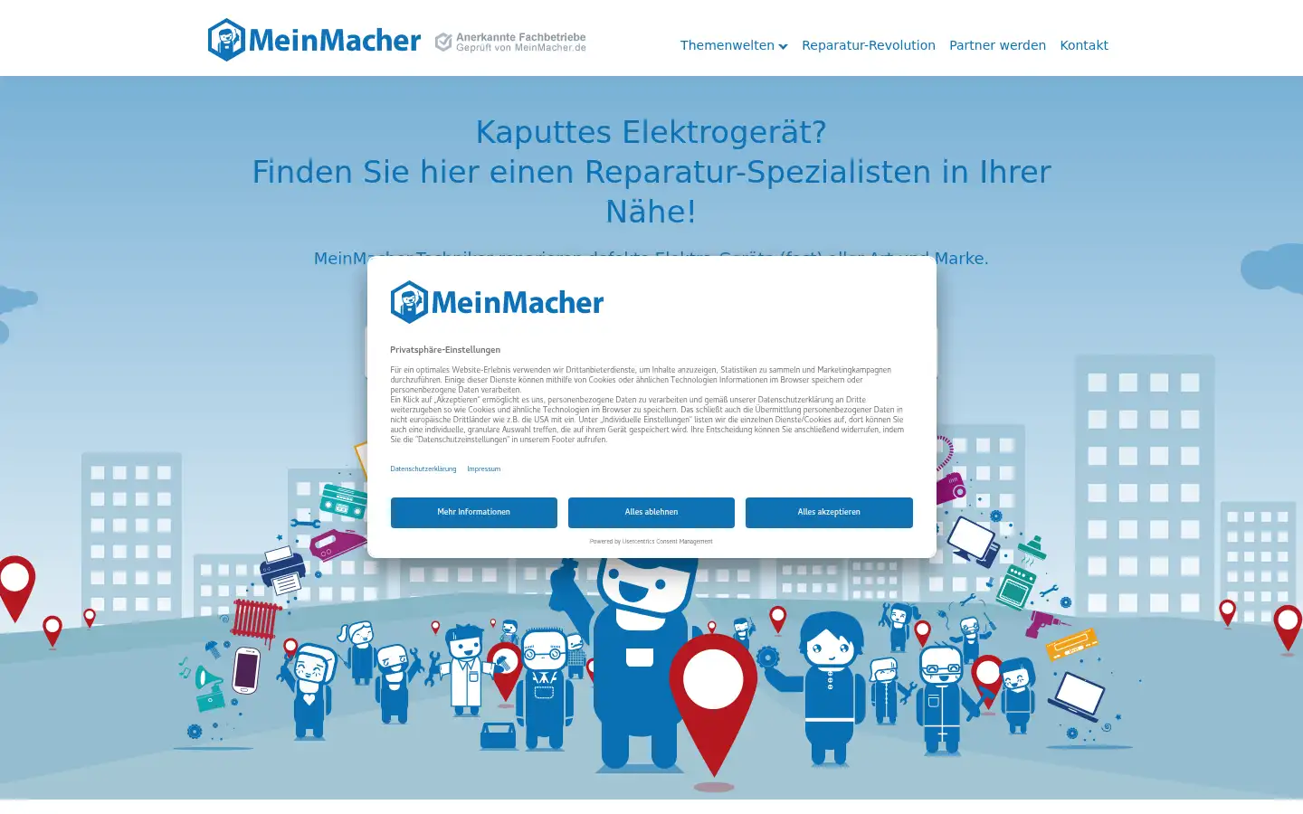 Screenshot of meinmacher.de