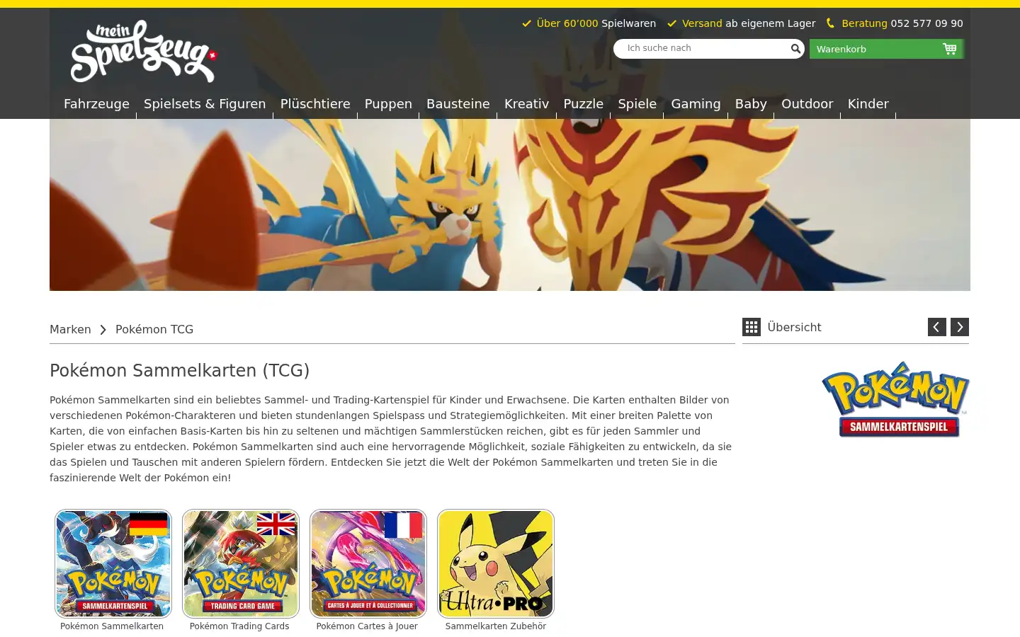 Screenshot of meinspielzeug.ch