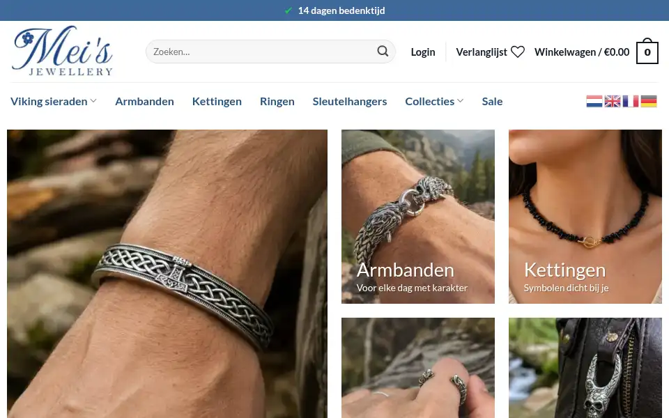 Screenshot of meisjewellery.nl