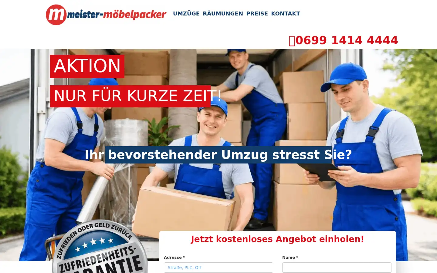 Screenshot of meister-mobelpacker.at
