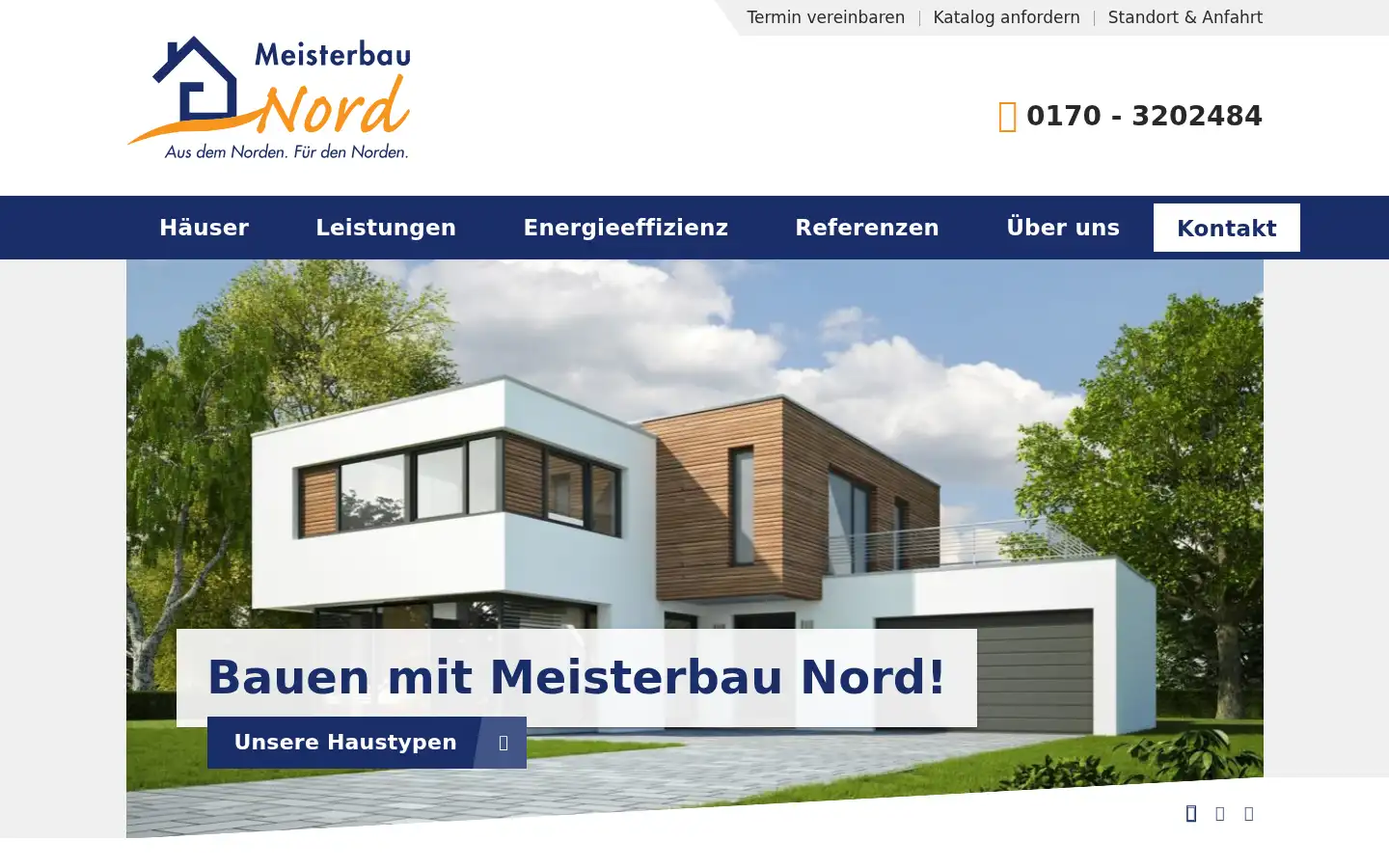 Screenshot of meisterbau-nord.de