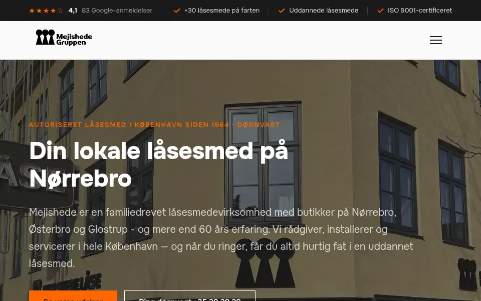 Screenshot of mejlshede.dk