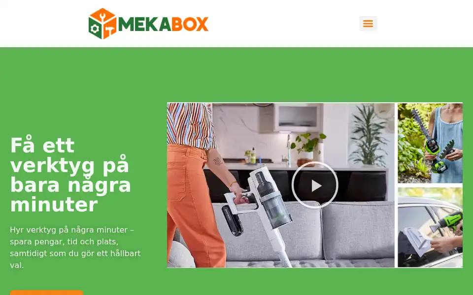 Screenshot of mekabox.se
