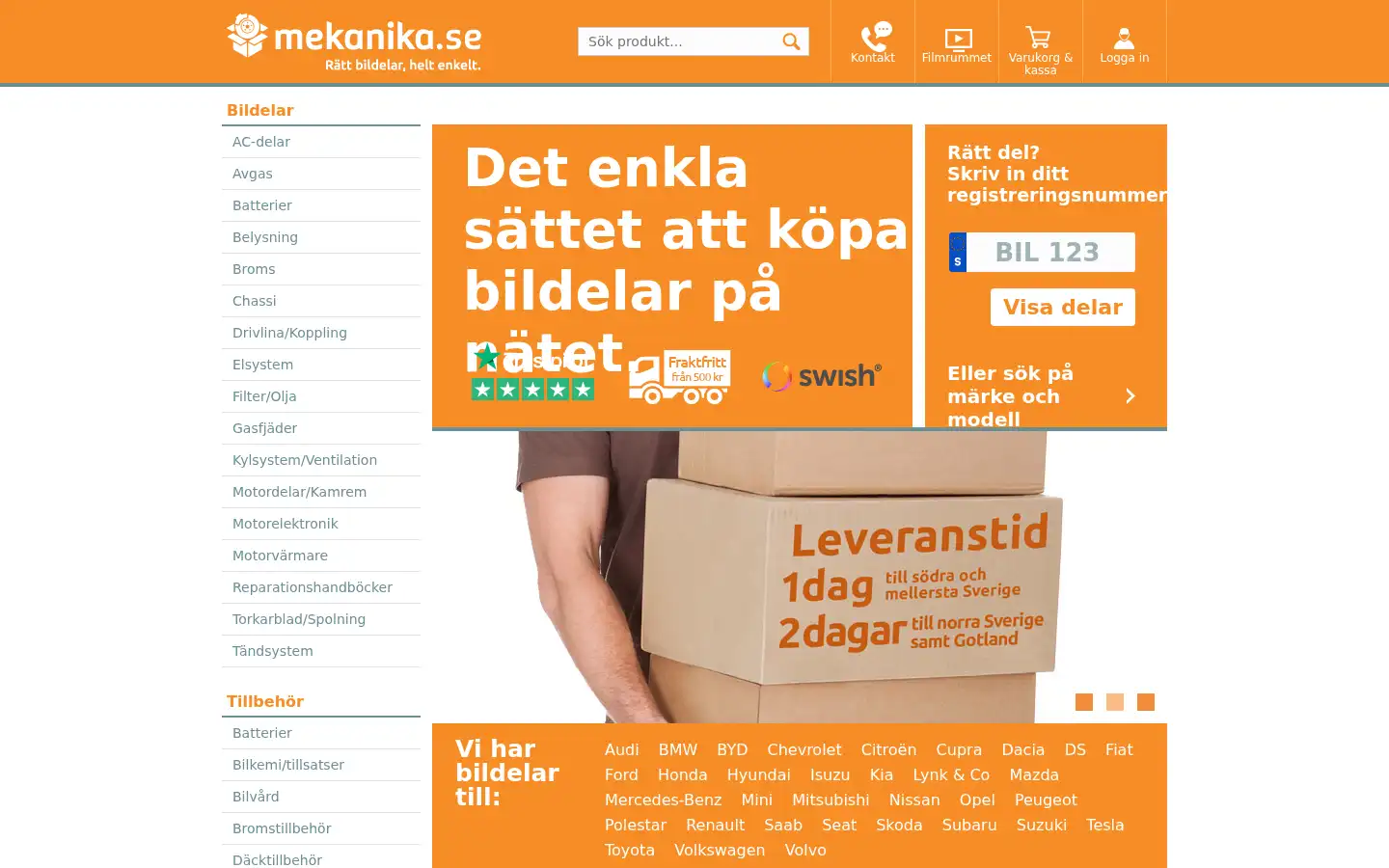 Screenshot of mekanika.se