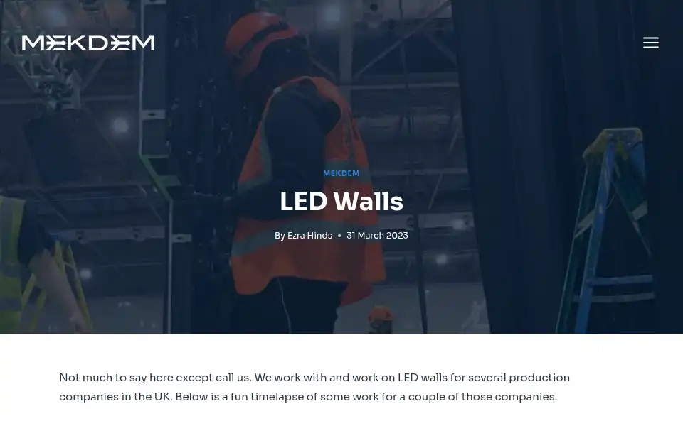 Screenshot of mekdem.co.uk