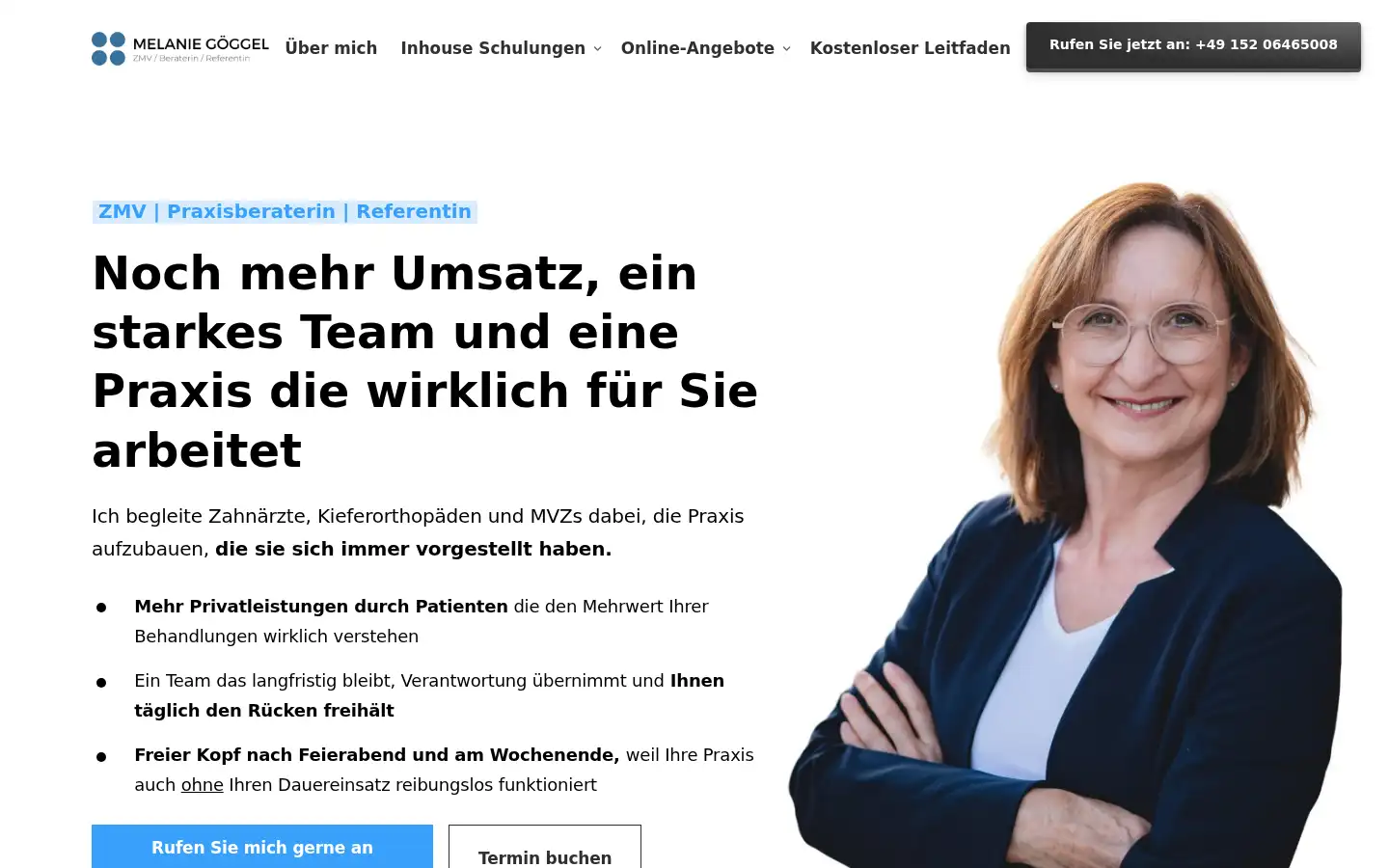 Screenshot of melaniegoeggel.de
