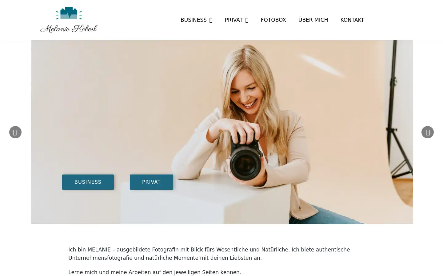 Screenshot of melaniekoeberl.at