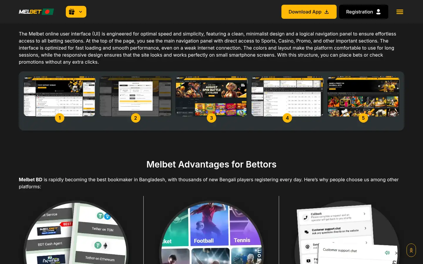 Screenshot of melbet-bd.com
