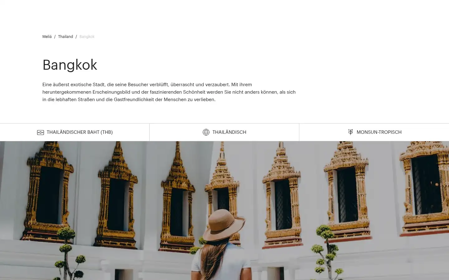 Screenshot of melia.com
