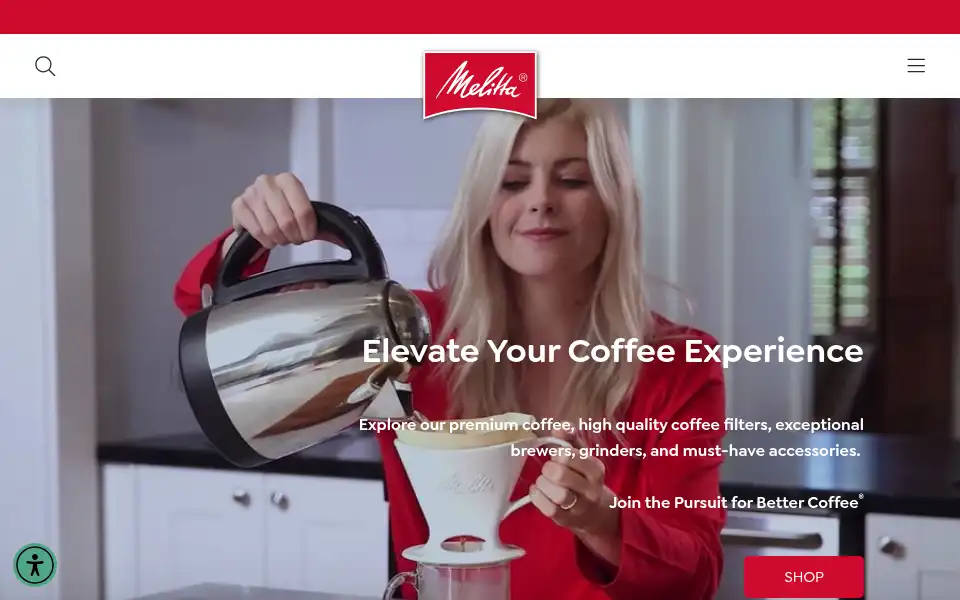 Screenshot of melitta.com
