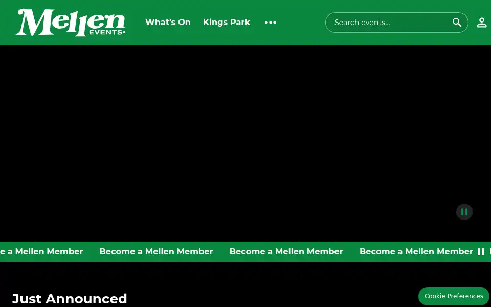 Screenshot of mellenevents.com