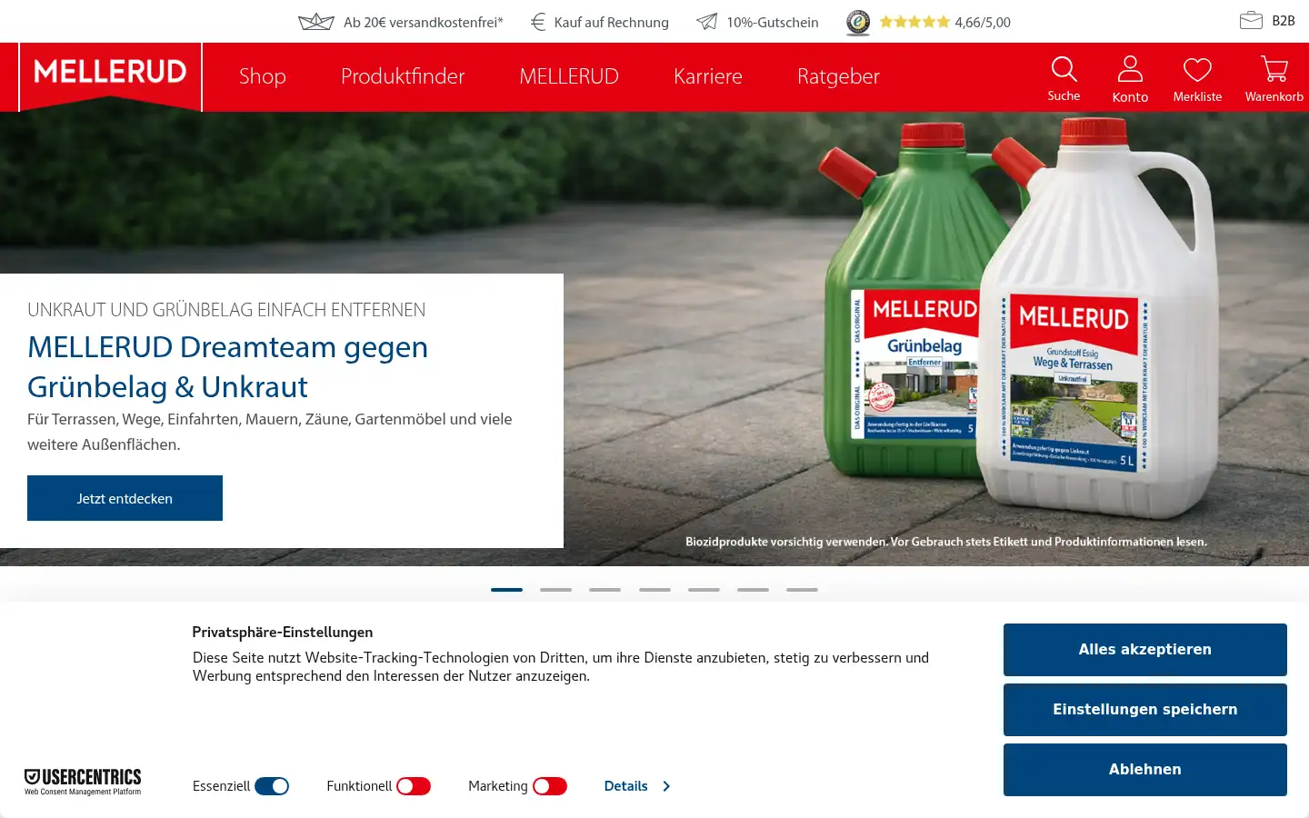 Screenshot of mellerud.de