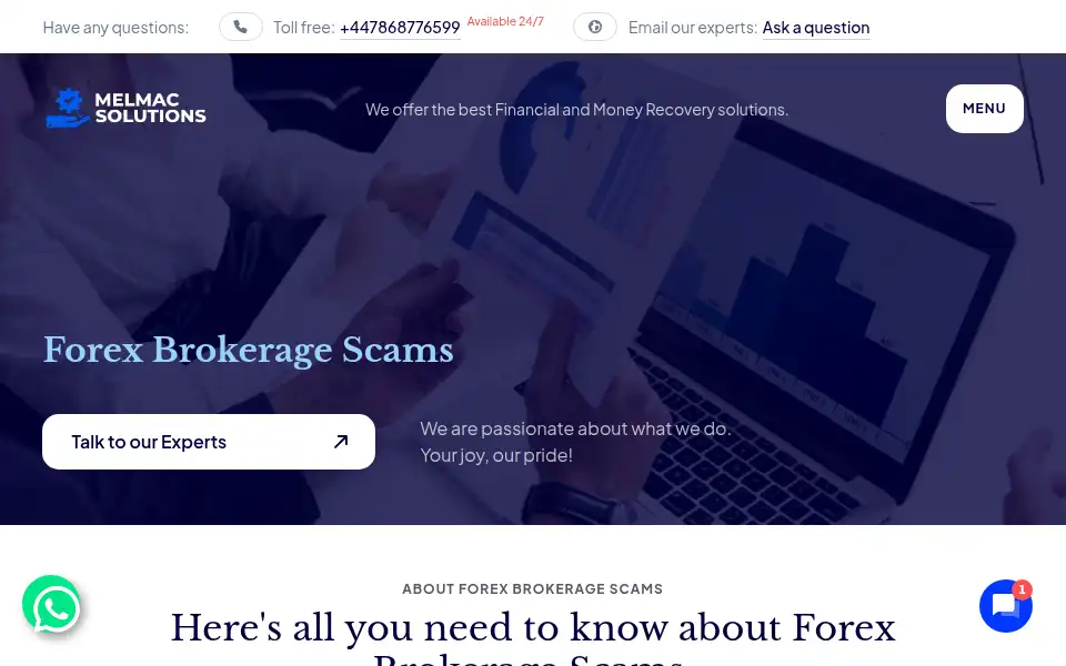 Screenshot of melmac-solutions.com