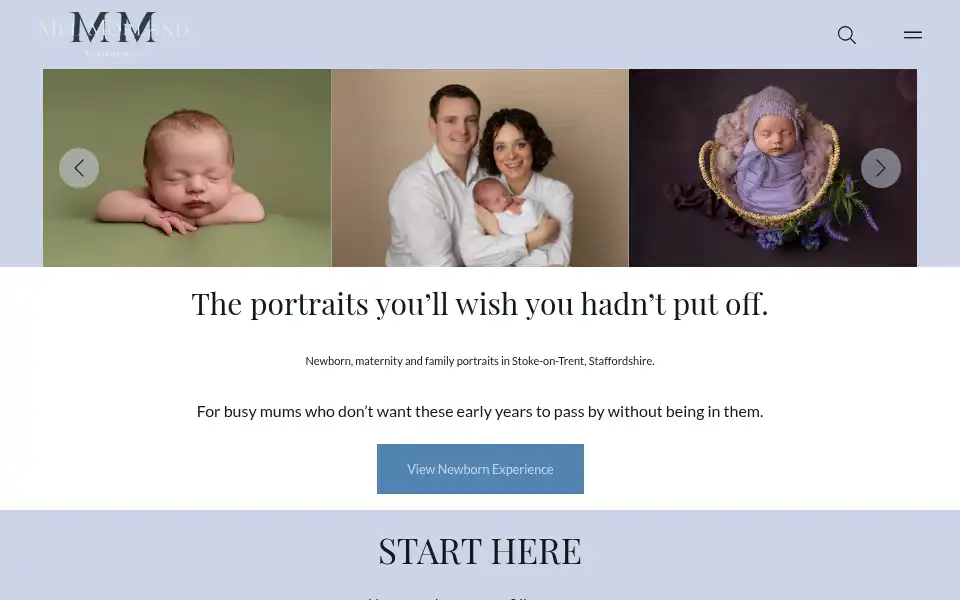 Screenshot of melmphotography.co.uk