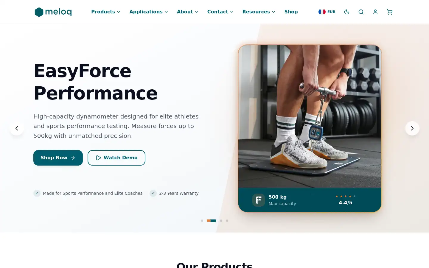 Screenshot of meloqdevices.com