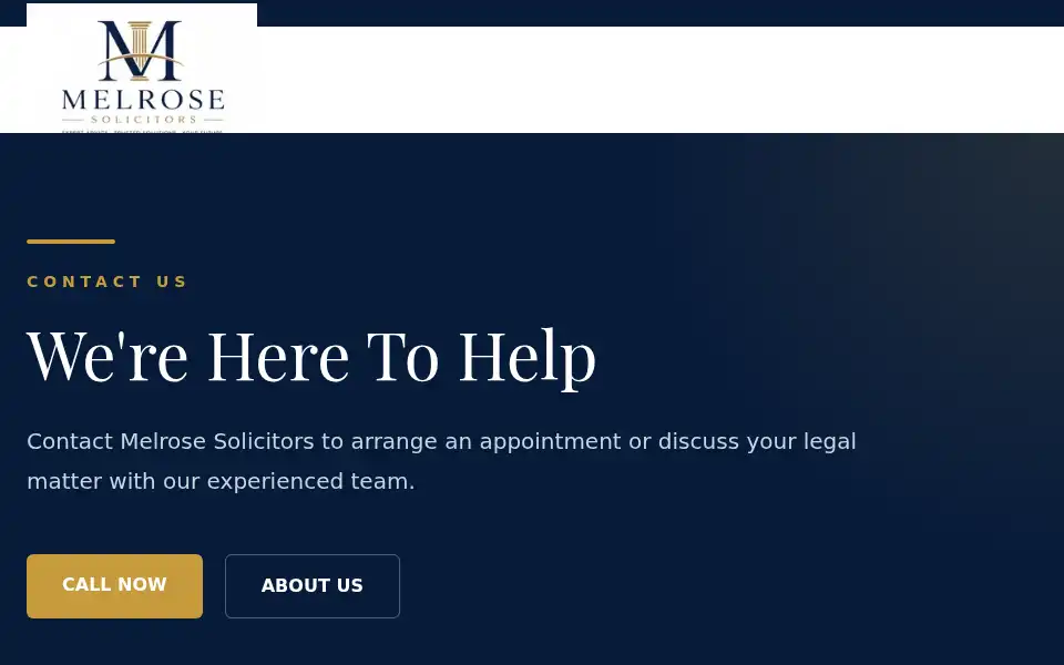 Screenshot of melrosesolicitors.co.uk
