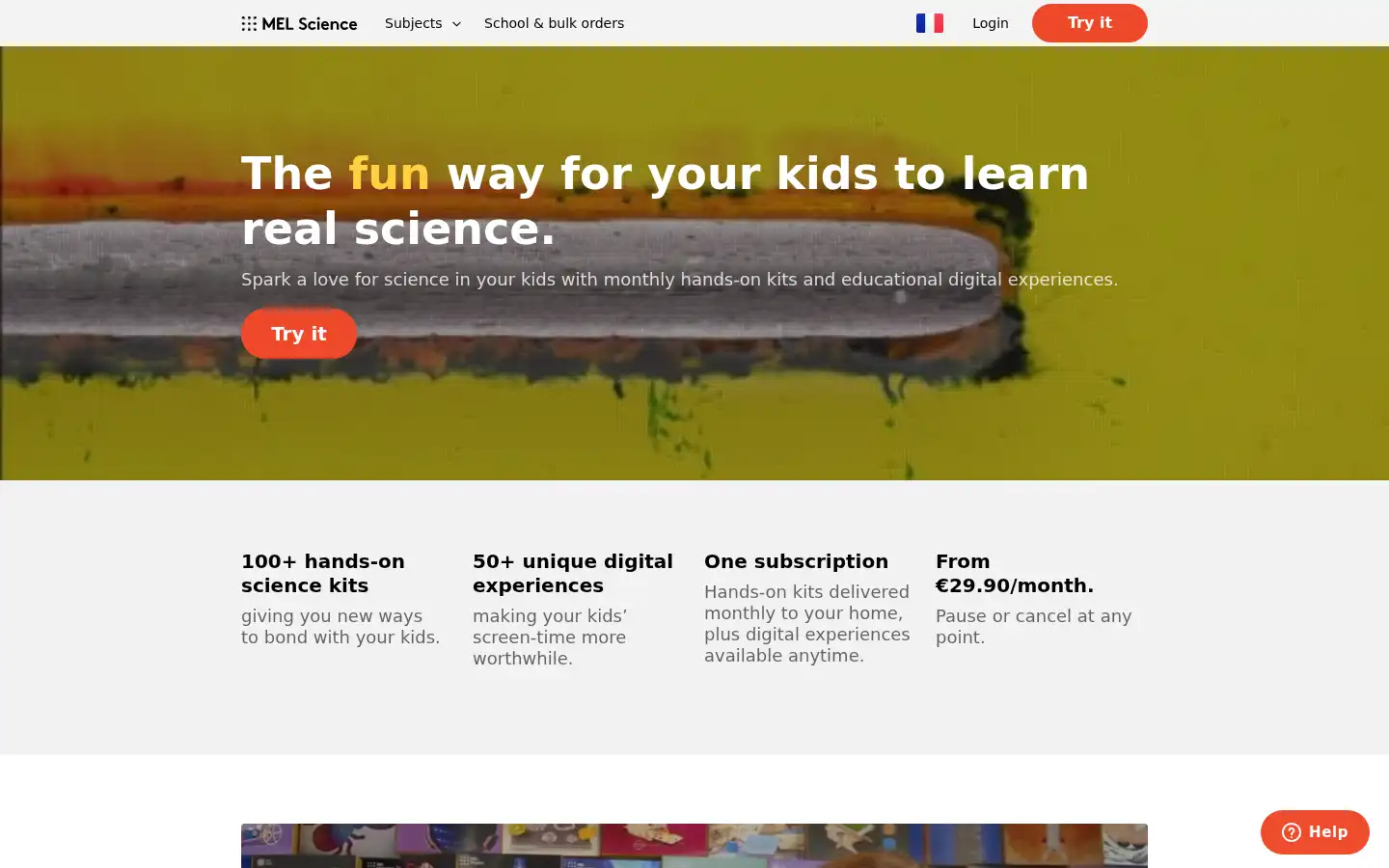Screenshot of melscience.com