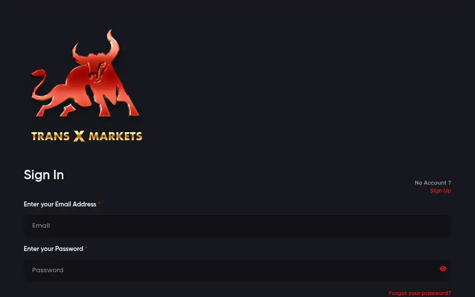 Screenshot of member.transxmarket.com