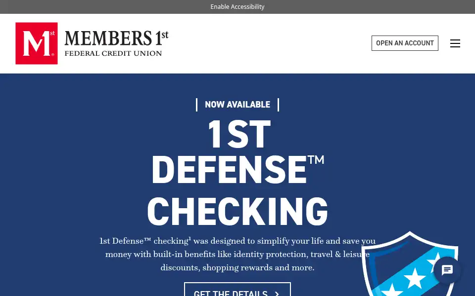 Screenshot of members1st.org