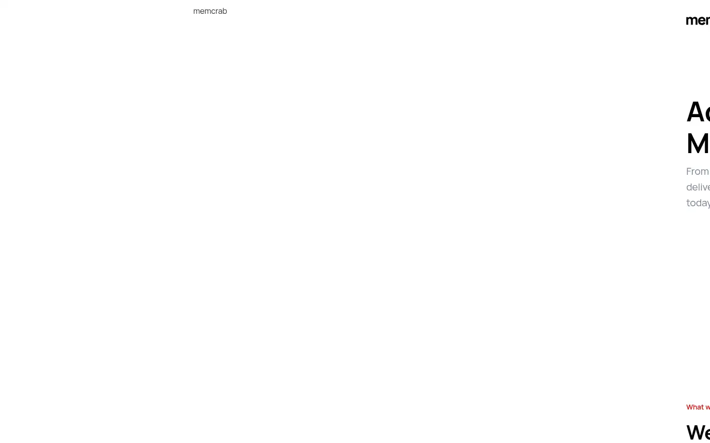 Screenshot of memcrab.com