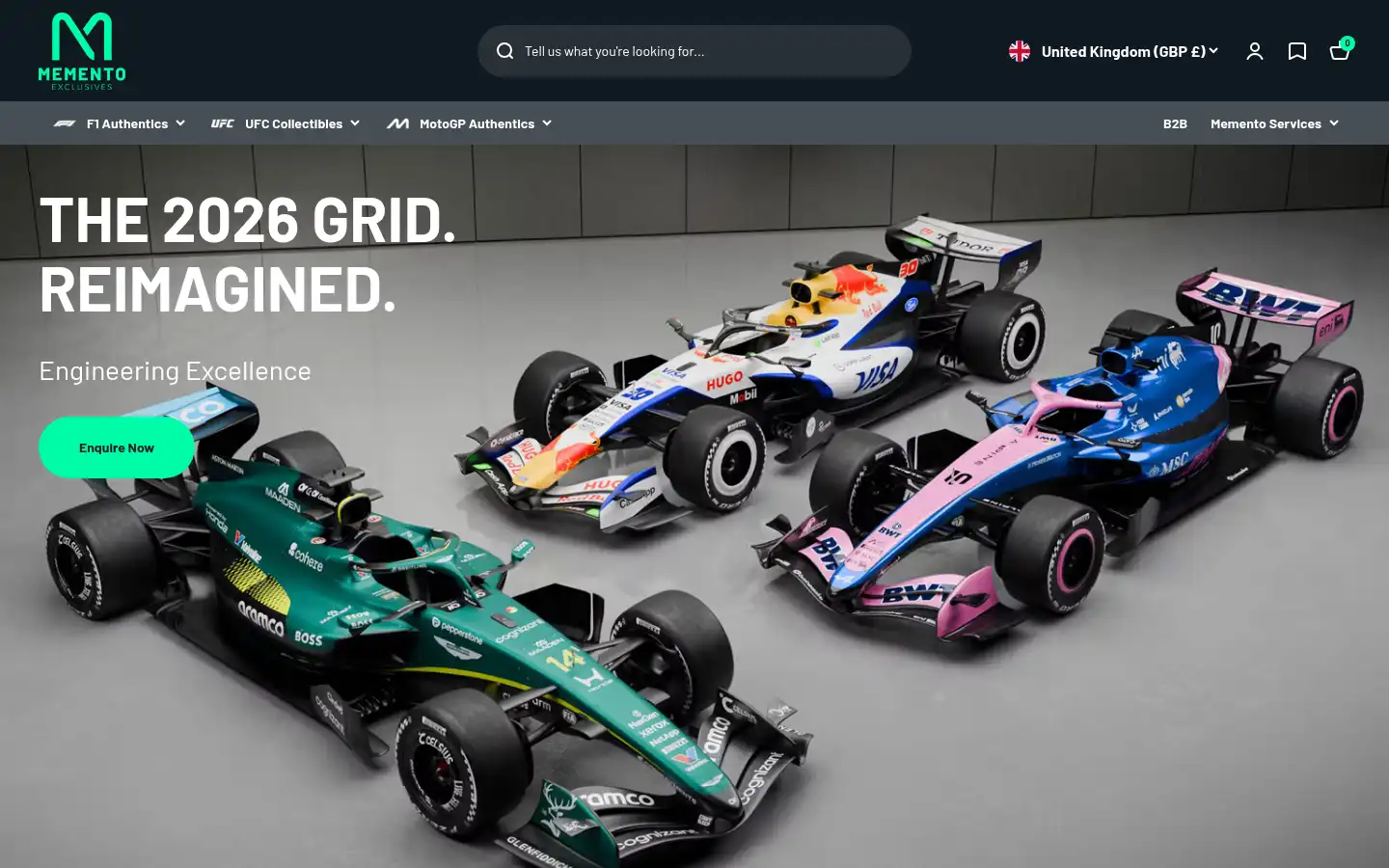 Screenshot of mementoexclusives.com