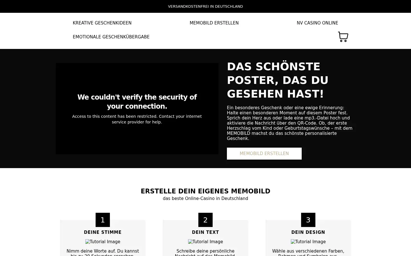 Screenshot of memobild.de