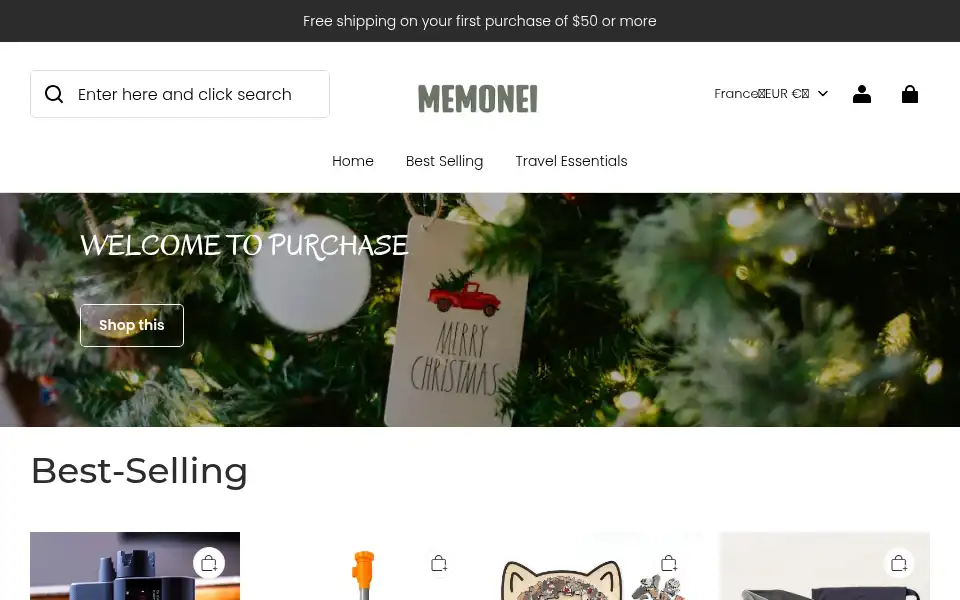 Screenshot of memonei.com