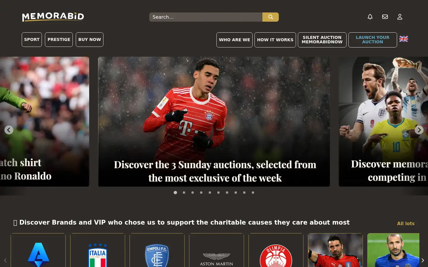 Screenshot of memorabid.com