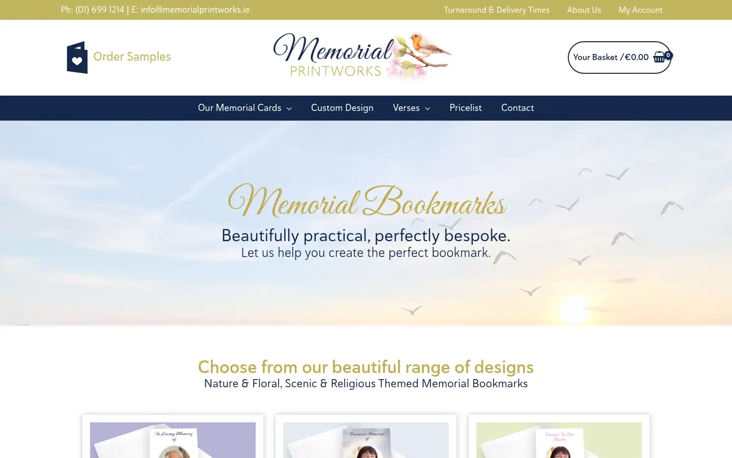 Screenshot of memorialprintworks.ie