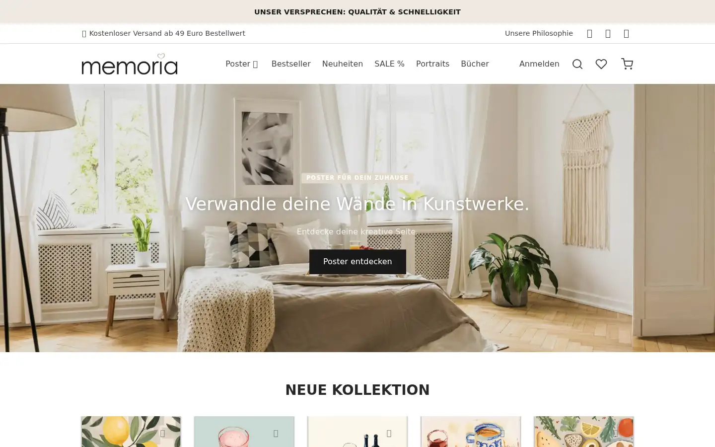 Screenshot of memoriashop.de