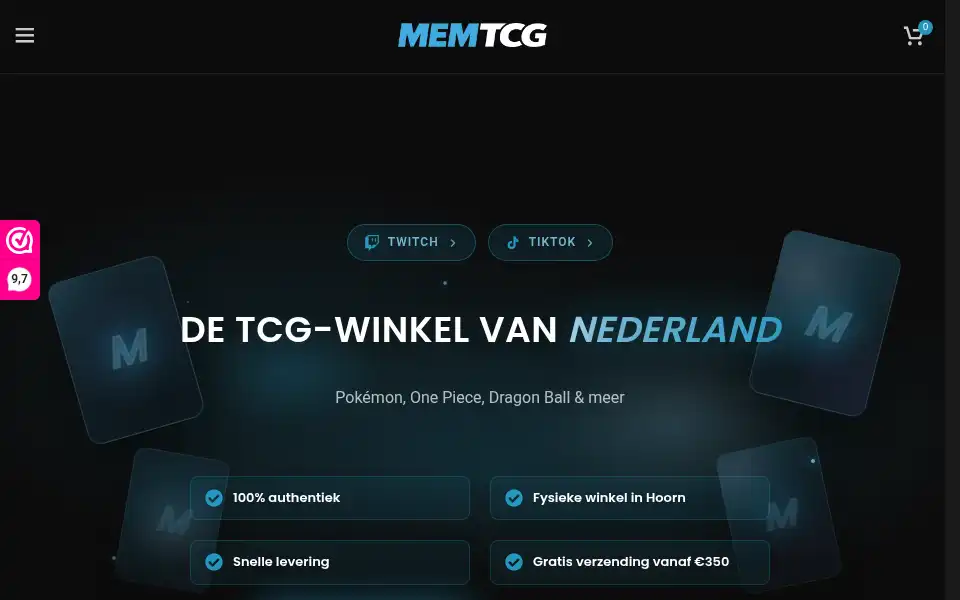 Screenshot of memtcg.nl