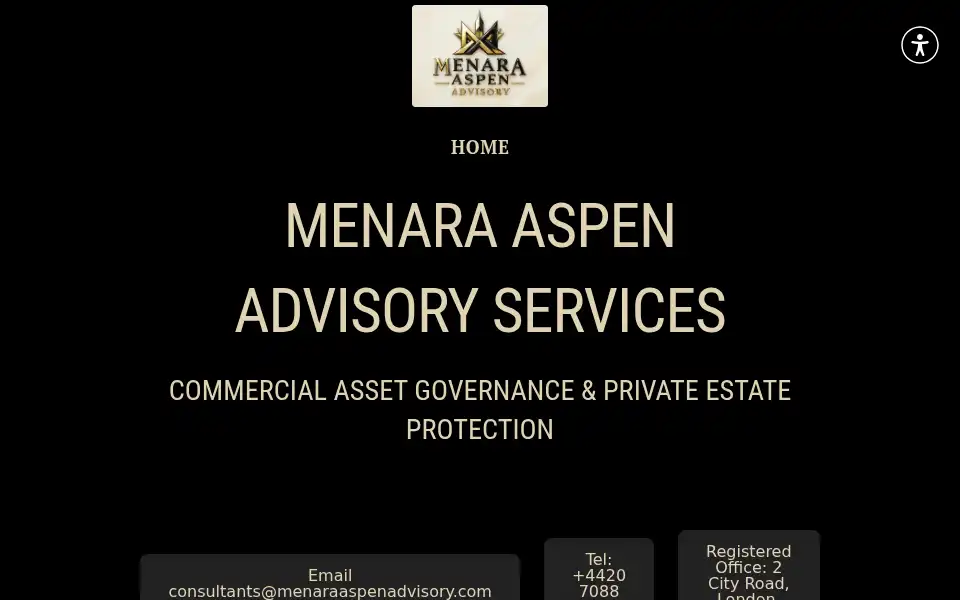 Screenshot of menaraaspenadvisory.com