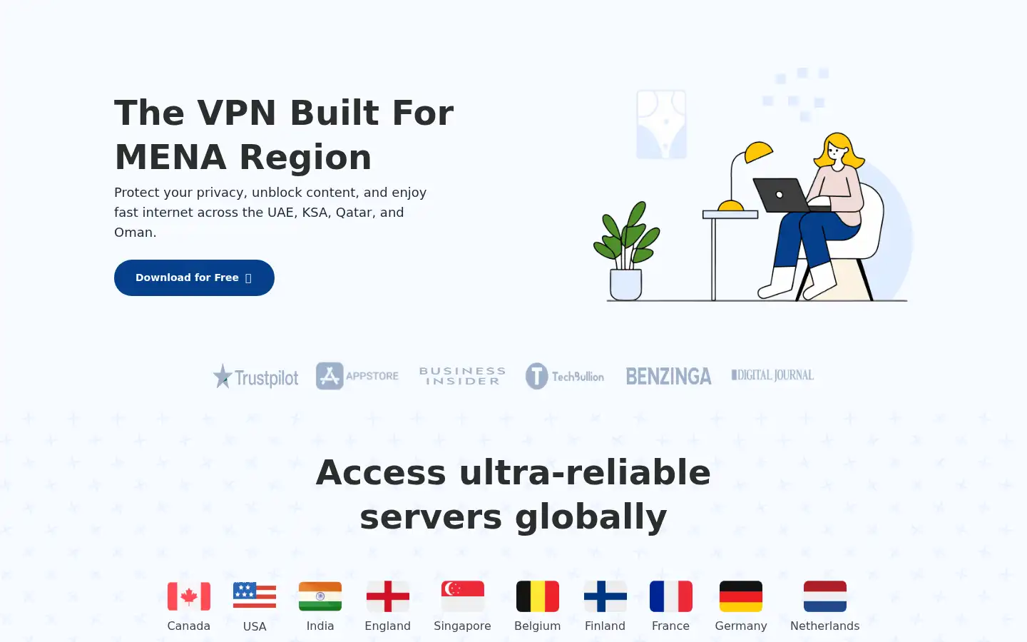 Screenshot of menavpn1.com