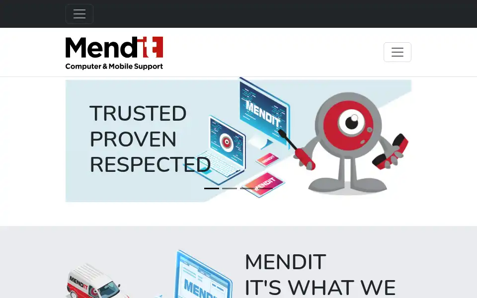 Screenshot of mendit.com
