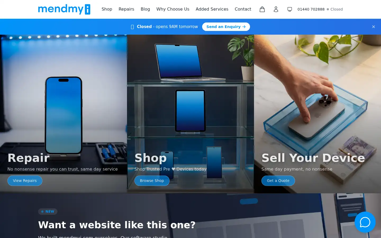 Screenshot of mendmyi.com